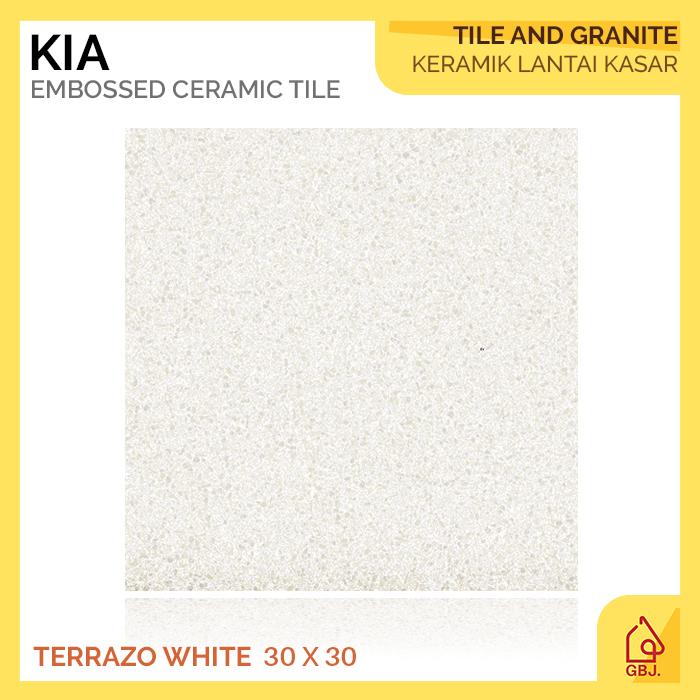 Gambar KERAMIK KIA 30 X 30 TERRAZO WHITE MATTE / KERAMIK LANTAI MATTE KASAR ANTI SLIP dari Global Bangun Jaya undefined Tokopedia