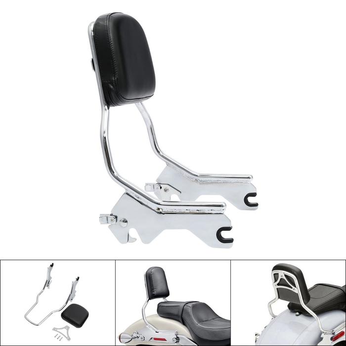 Gambar Standard Sissy Bar Upright Backrest With Docking Hardware Kit Fit For Harley Heritage Classic Softail Slim Street Bob Deluxe FLDE 2018-2021 dari jaks custom bike undefined Tokopedia