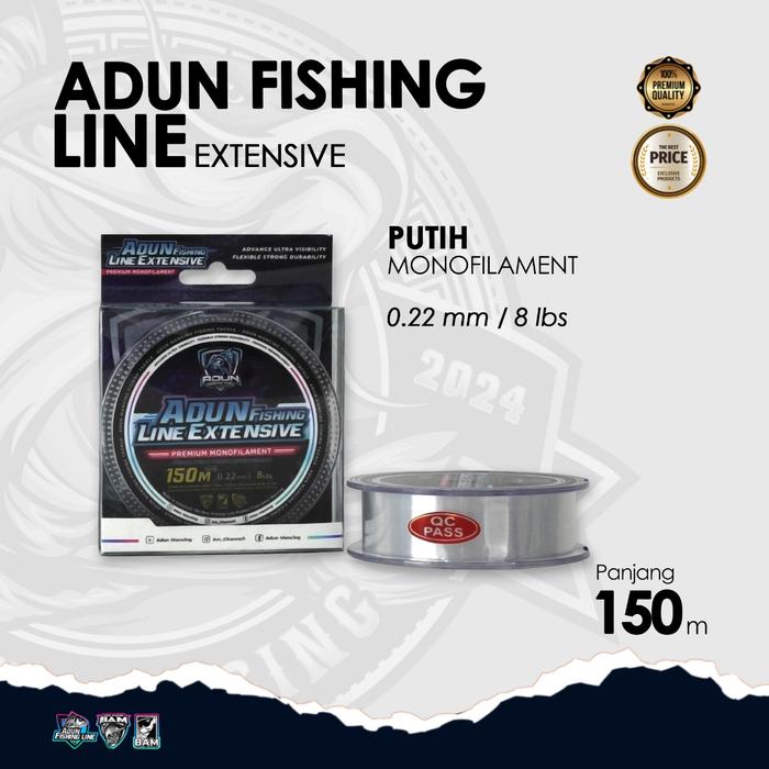 Gambar Senar Pancing Nilon Monofilament Adun Fishing Line Extensive 150m - Putih, 0.22 dari Adun Mancing undefined Tokopedia