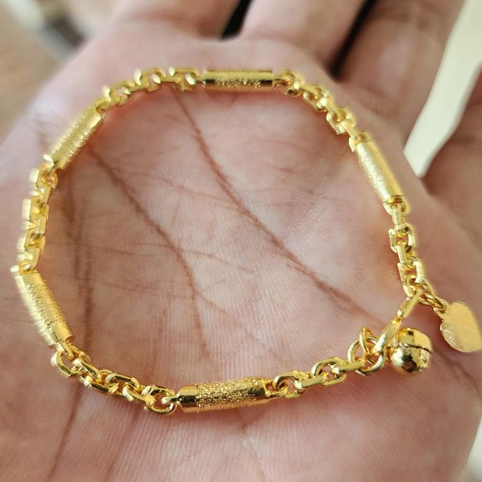 Gambar Gelang Bambu Pasir Nori Lapis Emas Kuning - 17 cm dari Mitra86 undefined Tokopedia