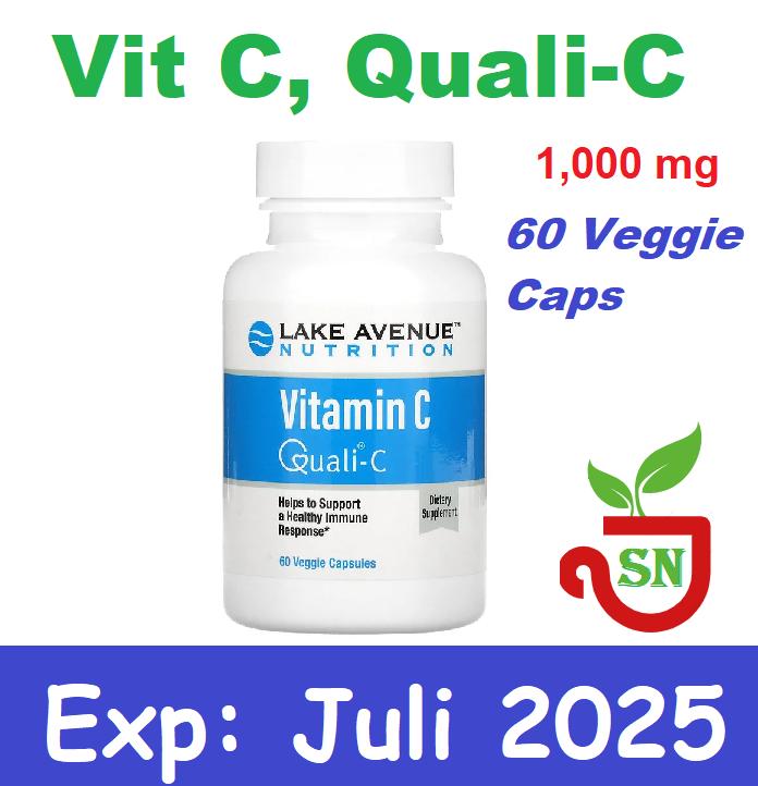 Gambar Lake Avenue Nutrition, Vitamin C, Quali-C, 1,000 mg, 60 Veggie Capsule - Vitamin C isi60 dari SehatNegeriku undefined Tokopedia