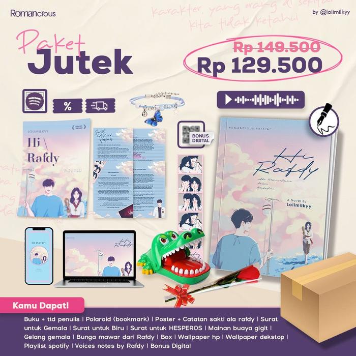 Gambar PRE ORDER Buku Novel - Hi Rafdi - Lolymilkyy - Romancious - Bumifiksi - JUTEK dari BumifiksiJogjakarta undefined Tokopedia