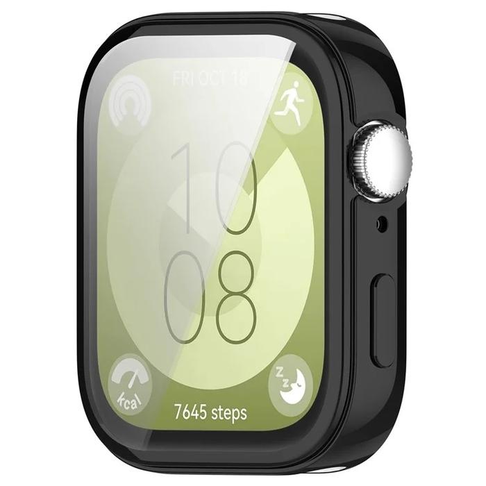 Gambar Full TPU Case Huawei Watch Fit 3 - Full Casing Clear Screen Cover Protector Fit Shock Proof Soft Softcase - SideBlack dari Logay Acc undefined Tokopedia