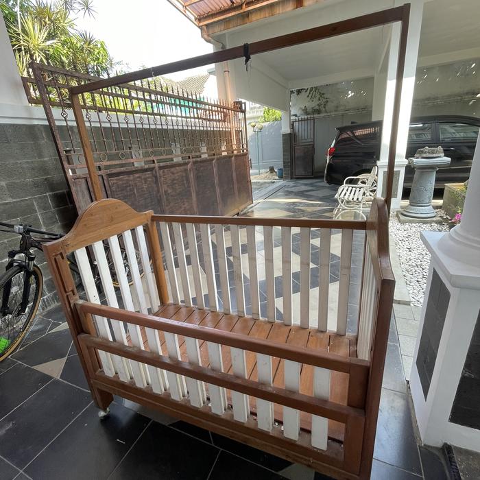 Gambar Box bayi kayu jati bagus dilengkapi matras dari widianlid undefined Tokopedia