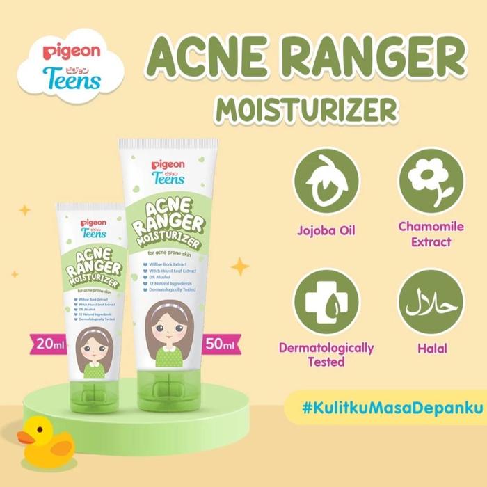 Gambar PIGEON Teens Moisturizer All Skin Types 50ml - Moisturizer Pigeon - Pelembab Wajah - Moisturizer - Krim Wajah - Acne Ranger, FullSize 50ml dari rose.beautyshop undefined Tokopedia