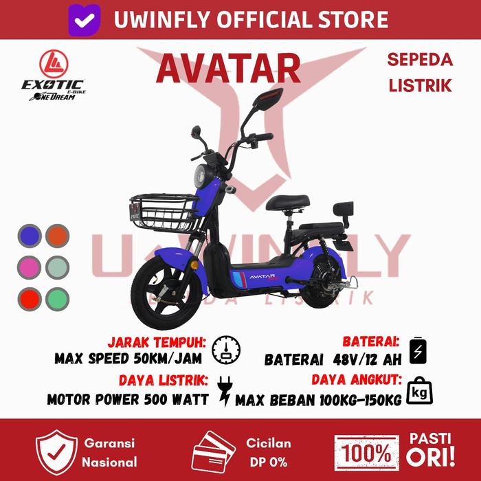 Gambar Sepeda Listrik Uwinfly M60 Garansi Resmi Uwinfly Indonesia - AVATAR BLUE, Non Asuransi dari U-Winfly Indonesia undefined Tokopedia