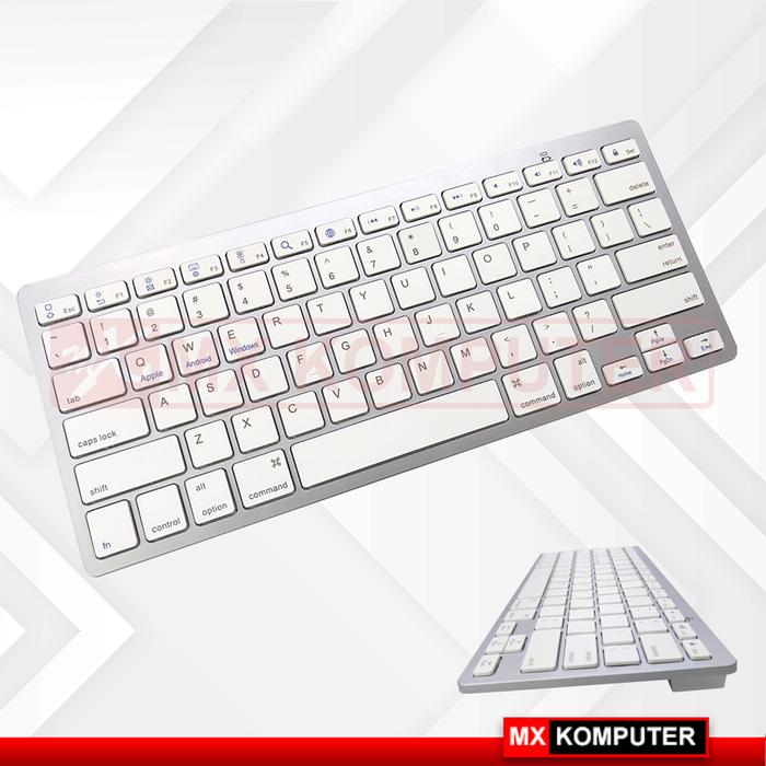 Gambar Ultra Slim Bluetooth 3.0 Wireless Keyboard for Macbook / Android - Putih dari MXKomputer_NEW undefined Tokopedia