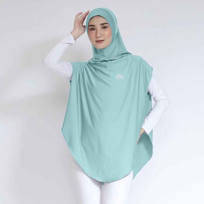 Gambar HELWA Hijab Rompi Sport Outer Hoodie Wanita Sporty Lari Zumba - mint dari Toko Amakita undefined Tokopedia