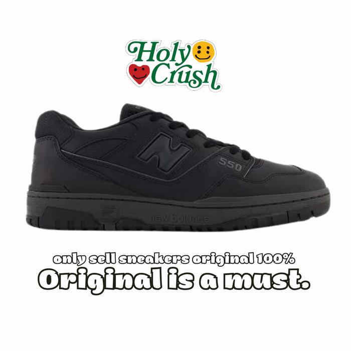 New Balance 550 Men's Sneakers- Full Black Original 100% 38 di  Holycrushh Tokopedia