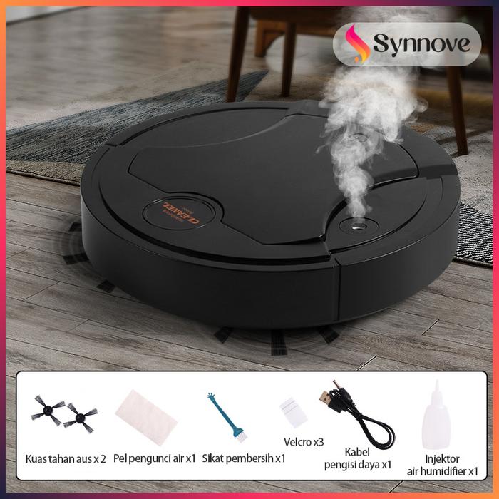 Gambar Robot Vacuum Cleaner 5 In 1 Sinar Ultraviolet Pel Lantai Otomatis Penyedot Debu Rumah - Hitam dari Synnove Indonesia undefined Tokopedia