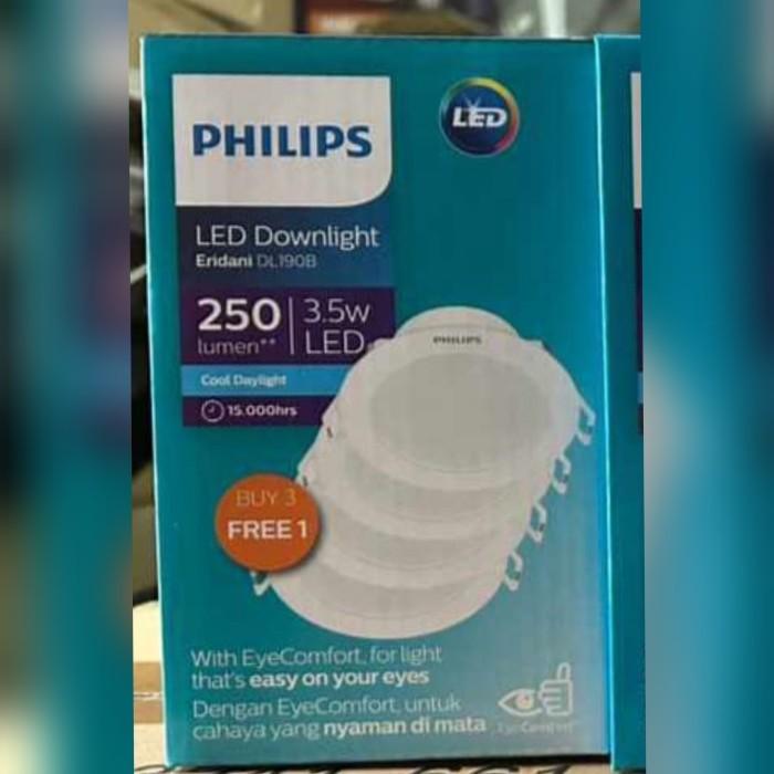 Gambar philips eridani paket multi pack 3,5w 7w 10w 14w 23w 22w inbow tanam bulat plafon downlight led panel led 3,5 7 10 14 23 watt - PAKET 3,5 WAT, ERIDANI PUTIH dari starlight.electric undefined Tokopedia