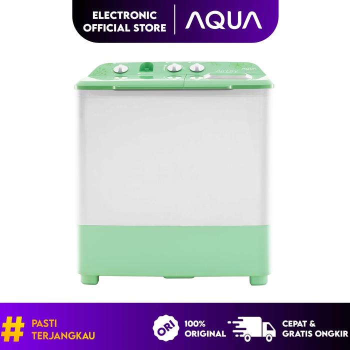 Gambar Mesin Cuci Aqua Japan 2 Tabung Bukaan Atas Qw 961Xt Kapasitas 9 KG Hijab Series Hemat Listrik Garansi Resmi | Machine Washing Twin Tub Capacity 9KG Low Watt  Qw 961 Xt dari Electronic Official Store undefined Tokopedia