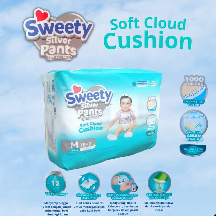 Gambar SWEETY SILVER PANTS S32 M30 L28 XL26 XXL24/S 32 M 30 L 28 XL 26 XXL 24 - M18+2 dari celced market undefined Tokopedia