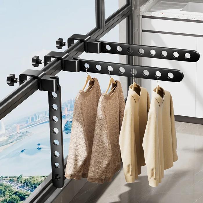 Gambar Triple W Jemuran Baju Balkon Apartemen Hanger Balcony Foldable Apartment Clothesline dari Triple W Official undefined Tokopedia