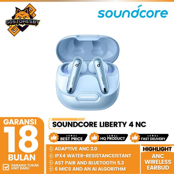 Gambar TWS Anker Soundcore Liberty 4 NC - A3947 - EARTH BLUE dari GGSTORESBY undefined Tokopedia
