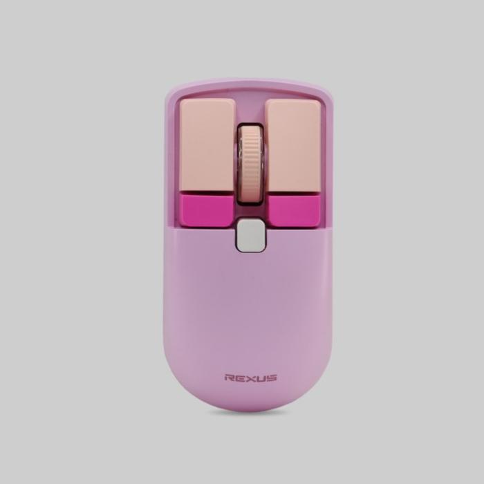 Gambar Rexus QB400 Wireless Bluetooth Rechargeable Mouse , Dual Connection Bluetooth + 2.4 GHz , Rechargeable Battery 300 mAh, 3 level dpi up to 1600 dpi Baterai Button - Lilac dari Click & Go Tokopedia undefined Tokopedia