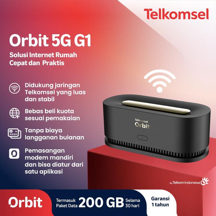 Promo Telkomsel Orbit 5G G1 Modem WiFi 5G High Speed Free Kuota 200GB ...