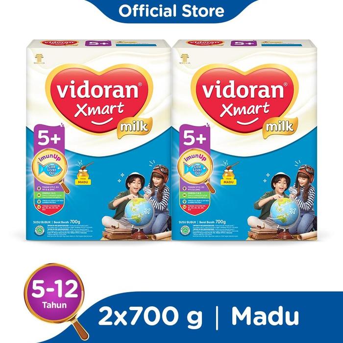 Gambar BEST PRODUCT VIDORAN XMART 5+ ALL VARIANT 700GR SUSU FORMULA - Madu dari Deminovia Collect undefined Tokopedia