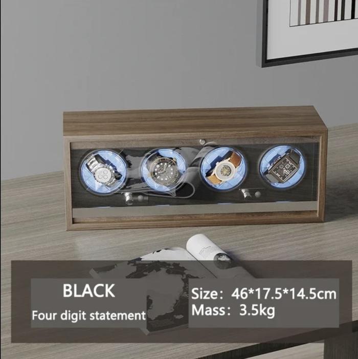 Gambar NS - kotak jam tangan otomatis winder box 2 slot premium box watch SKW - 164 dari Navy Shops undefined Tokopedia