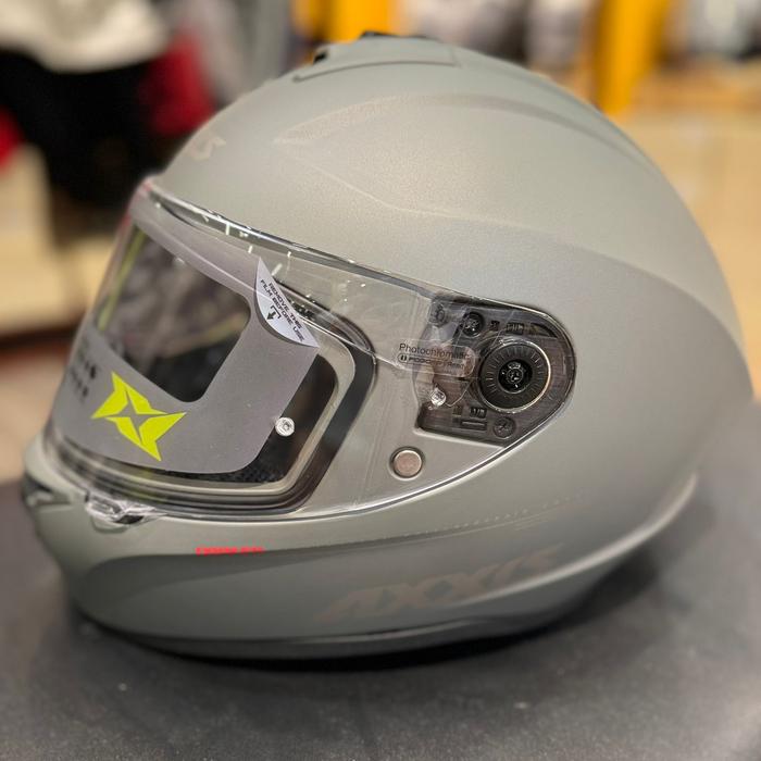 Gambar AXXIS  Helm Motor FULL FACE DRAKEN S Matt Titanium Solid V2 A12 Full Face Origin dari Apparel Motor Hedon undefined Tokopedia