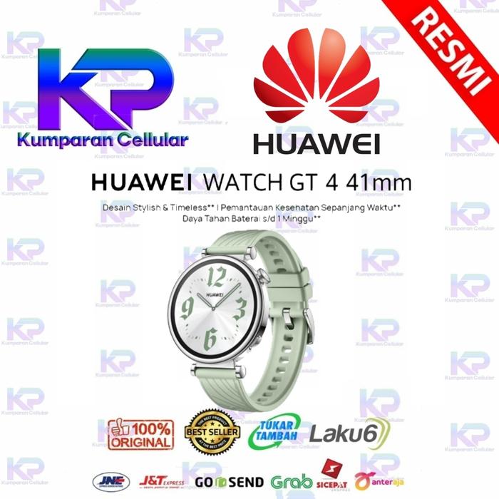Gambar HUAWEI Watch GT4 GT 4 41mm Green Garansi Resmi - Non Bonus dari Kumparan Cellular undefined Tokopedia