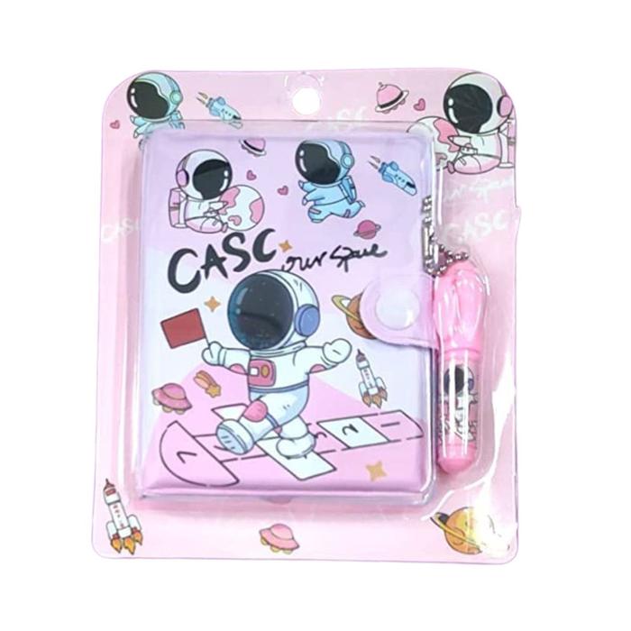 Gambar AVEN Buku Diary+Pulpen Kancing / Notebook Memo Pen Mini Karakter Imut - ASTRONOT PINK dari Aven Indonesia undefined Tokopedia