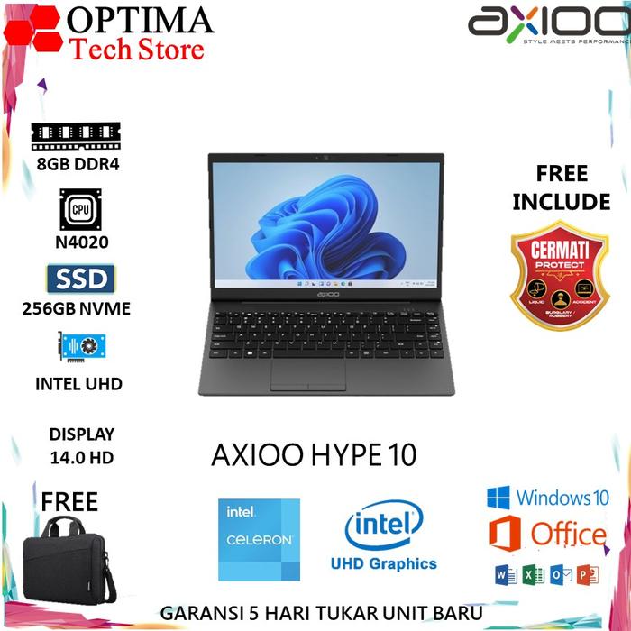 Gambar Laptop Axioo HYPE X intel N4020 Ram 8GB 256GBSSD W10 PRO 14.0 HD INCH - Unit Only, 8gb 256gb Dos dari Optima Tech undefined Tokopedia