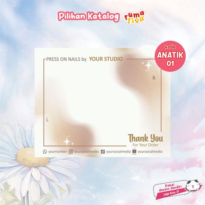 Gambar +PLASTIK - ALAS PACKAGING  NAIL ART KUKU PALSU AKSESORIES - KALUNG - COVER PACKAGING DLL - ANTIK 01, AP260 GLOSY dari rumariva undefined Tokopedia