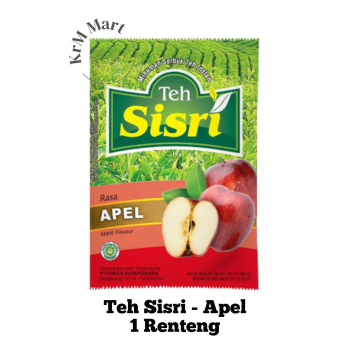 Gambar Teh Sisri 1 renteng renceng all varian tea minuman serbuk gula batu melati apel lemon cola blackcurrant tebu cincau tea extract teh manis mangga - Apel dari KrM Mart undefined Tokopedia