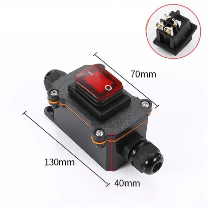 Gambar Saklar Waterproof Switch On Off Anti Air Hujan Box Kotak Outdoor 30A - 2 Lubang dari toms mandiri undefined Tokopedia