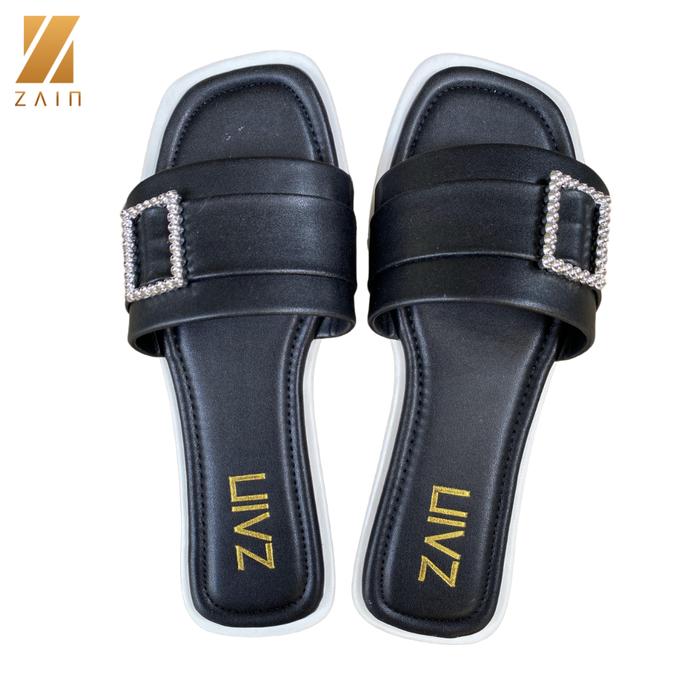 Gambar ZAIN - Atley Sandal Teplek Wanita Flat Casual Korean Style - Black, 37 dari ZAIN Official Shop undefined Tokopedia