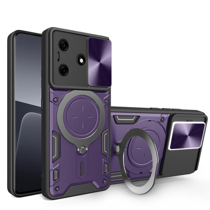 Gambar Tecno Spark 10 NFC - EvoX Army Military Flash Flip Lens Armor Case shockproof - Dark Purple dari Megascarlet undefined Tokopedia