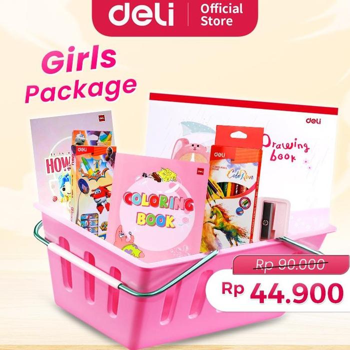 Gambar Ready Paket Alat Tulis Anak Sekolah / Paket Atk Mewarnai Anak Sekolah - anak perempuan dari Bebek Tolang undefined Tokopedia