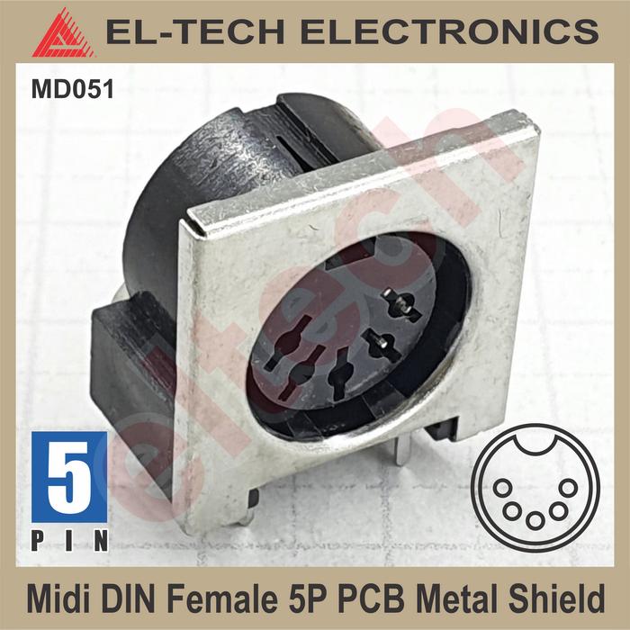 Gambar MIDI DIN 5 5P 5Pin P Pin Female Connector Konektor PCB Keyboard XT - Metal Shield dari ELTECH online undefined Tokopedia