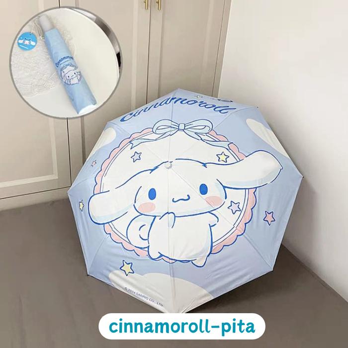 Gambar Payung ORI KUROMI MELODY CINNAMOROLL HANGYODON SNOOPY Lipat Otomatis UV Protection Automatic Open Folded Umbrella - CINNAMOROL PITA dari Mega Indo Grosir undefined Tokopedia