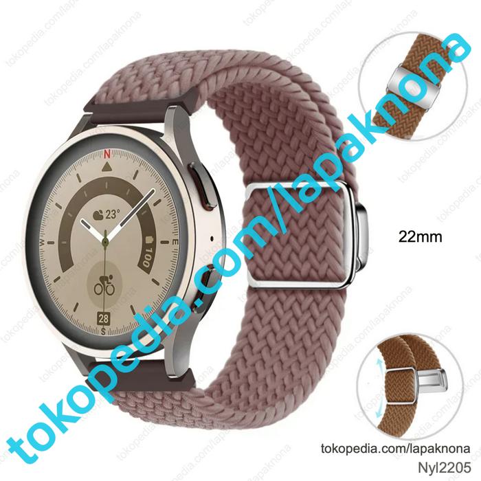 Gambar 22mm BRAIDED MAGNETIC NYLON Strap Garmin Venu 3 2 Forerunner 255 265 745 4 Music / Huawei Watch 4 3 PRO GT4 GT3 2 46mm GT SE 2e / Amazfit GTR4 GTR3 GTR2 GTR2e 47mm Stainless Steel Tali - 6-RoseEbony dari lapaknona. undefined Tokopedia