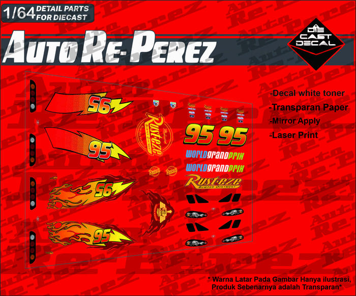 Disney Pixar Cars - Lightning McQueen Con Ruote Da Corsa - Foto 8