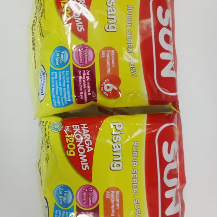 Gambar SUN bubur sereal bayi 6 bulan pisang 120gr refiil dari HANIRA12 undefined Tokopedia