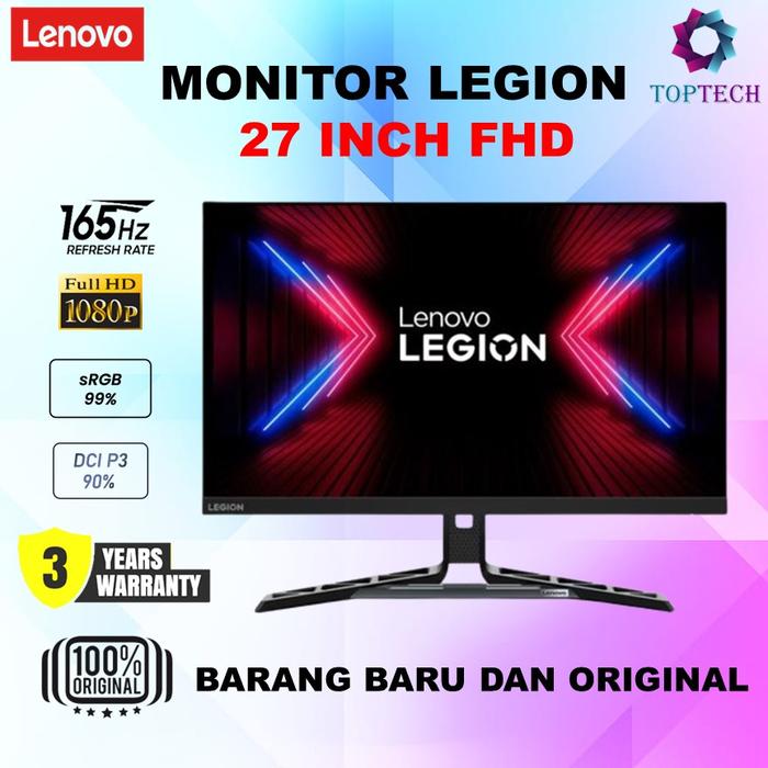 Gambar Lenovo Legion Gaming Monitor 27" FHD 165Hz IPS 99% SRGB - NO SPEAKER dari Top Tech Comp undefined Tokopedia