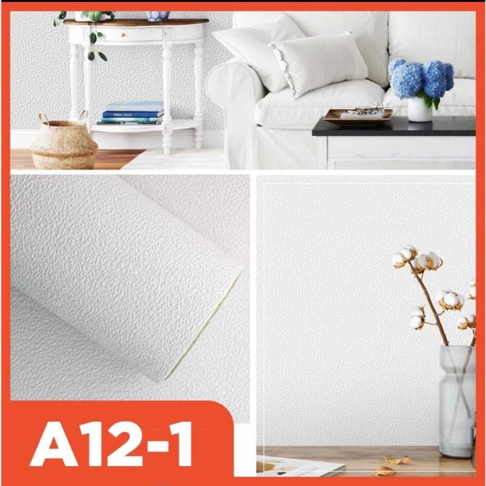 Gambar WALL Linen Roll | Wallpaper Dinding | Dekorasi Kamar | Wallpaper Bahan Kulit Jeruk - Putih dari Easy Decoration undefined Tokopedia