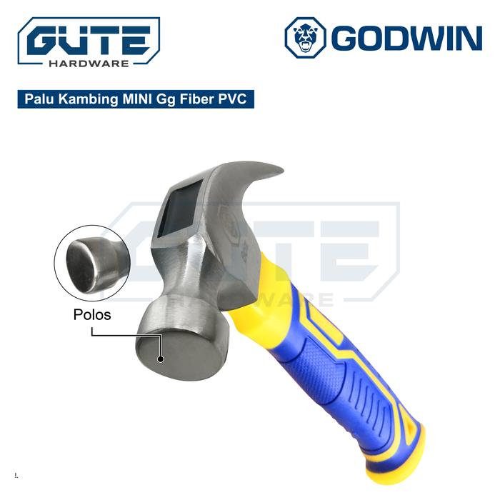 Gambar Godwin Mini Claw Hammer / Palu Kambing Mini 8 oz Gagang Fiber Carbon Steel Asli! - 8 Oz Polos dari Gute Hardware undefined Tokopedia