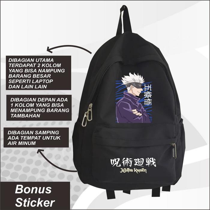 Gambar Tas Ransel Sekolah Gojo Satoru Jujutsu Kaisen Anime Manga Jepang - Gojo v3 dari DMC House Durio Merch undefined Tokopedia