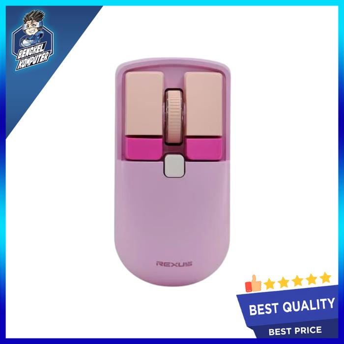 Gambar MOUSE REXUS QB400 DUAL MODE BEIGE/LILAC - LILAC dari bengkelkomputerptk undefined Tokopedia