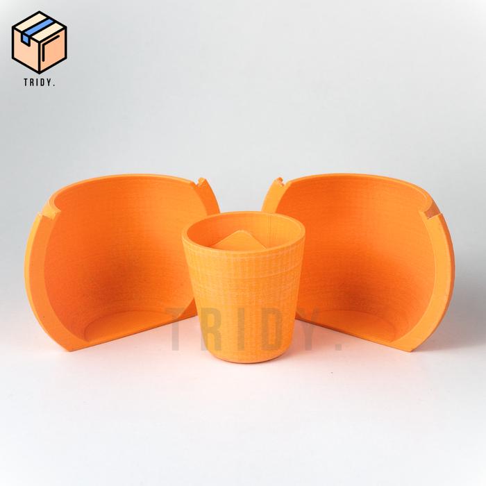 Gambar cetakan pot bulat 3d printing, cetakan pot semen DIY, 3D printed - S, Biru dari TRIDY. undefined Tokopedia