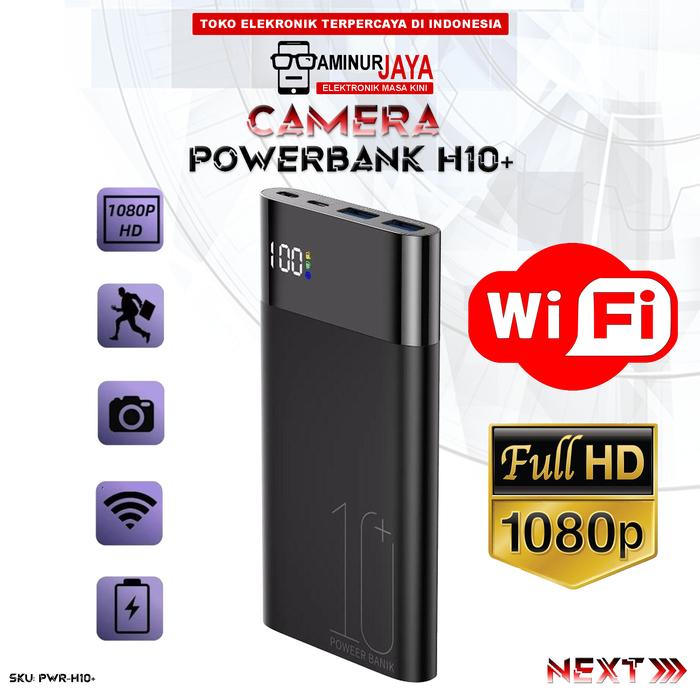 Gambar Kamera Pengintai Power Bank H10+ Wifi 10000MAH Hidden Spy Camera Full HD 1080P Kamra Pengawas Keamanan CCTV Mini Tersembunyi Powerbank H10 Kamera Camcorder Recording Vidio Poto Audio Recorder Kamera POWERBANK Fast Charging Kamera Intai Kecil Unik Murah - POWERBANK H10+ dari AminurJaya undefined Tokopedia