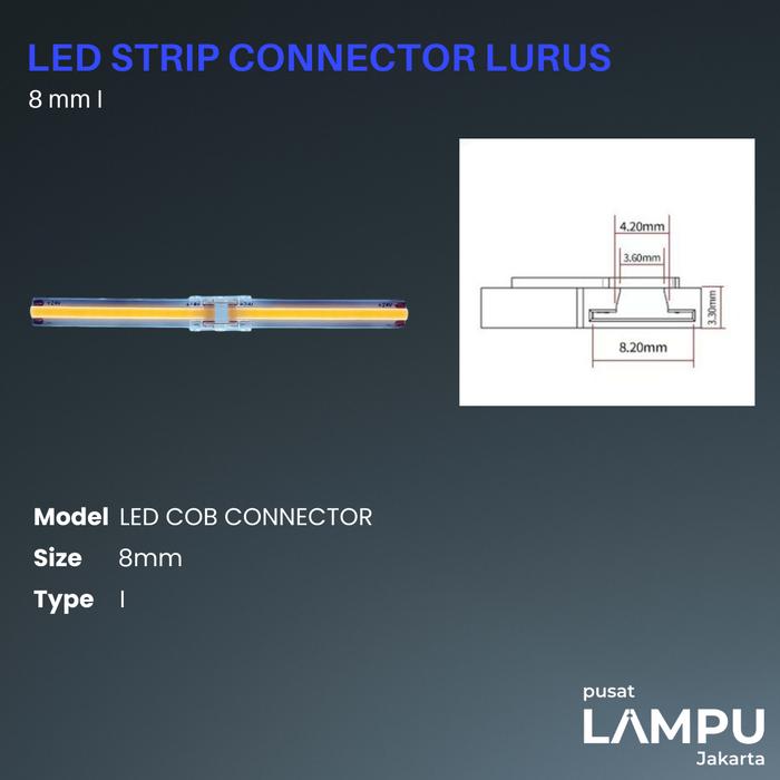 Gambar Connector PREMIUM untuk led strip konektor led strip HIGH QUALITY good grade CLEAR CRYSTAL - LURUS 8MM dari Pusat Lampu Jakarta undefined Tokopedia