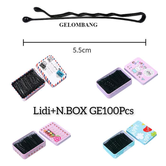 Gambar BERKAH Jepit Lidi+BOX /Jepitan Rambut Hitam Bobby Pintu Hair Pin 5.5cm - GE100 LD+BOX NW dari its Tumbuh Berkah undefined Tokopedia