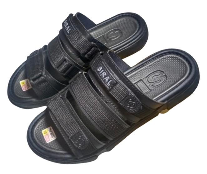 Gambar Sandal Pria Casual Anti Slip Terbaru Siral / Sandal Pria Slip On - Hitam Ban 3, 39 dari Siral Laris undefined Tokopedia