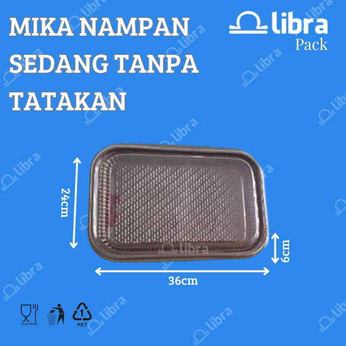 Gambar MIKA NAMPAN KUE SEDANG @10 PCS MIKA NAMPAN ALAS COKLAT TUTUP BENING - Tanpa Tatakan dari Libra Pack undefined Tokopedia
