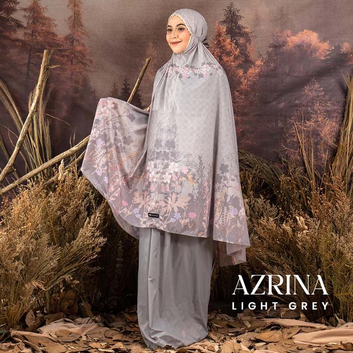Gambar ZIANISA - Mukena Travel Dewasa Set Sajadah Azrina Series - Light Grey dari Zianisa Official undefined Tokopedia